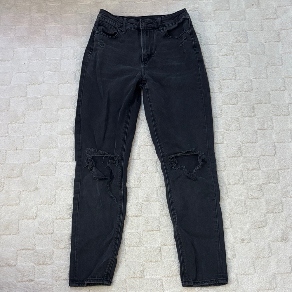 American Eagle Outfitters Black Ripped Skinny Jeans